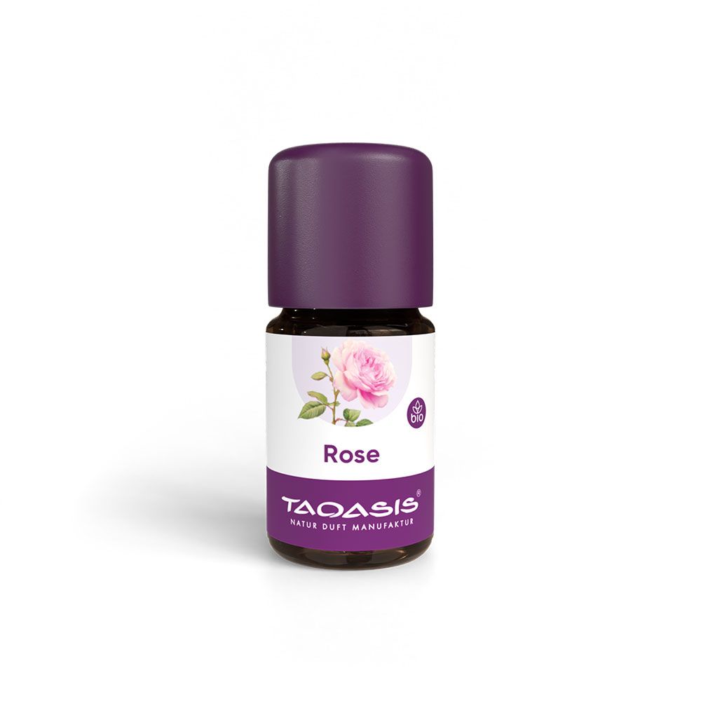 Róża Bułg. Esencja, 5 ml BIO, Rosa damascena - Bułgaria, 100% naturalny olejek eteryczny, Taoasis